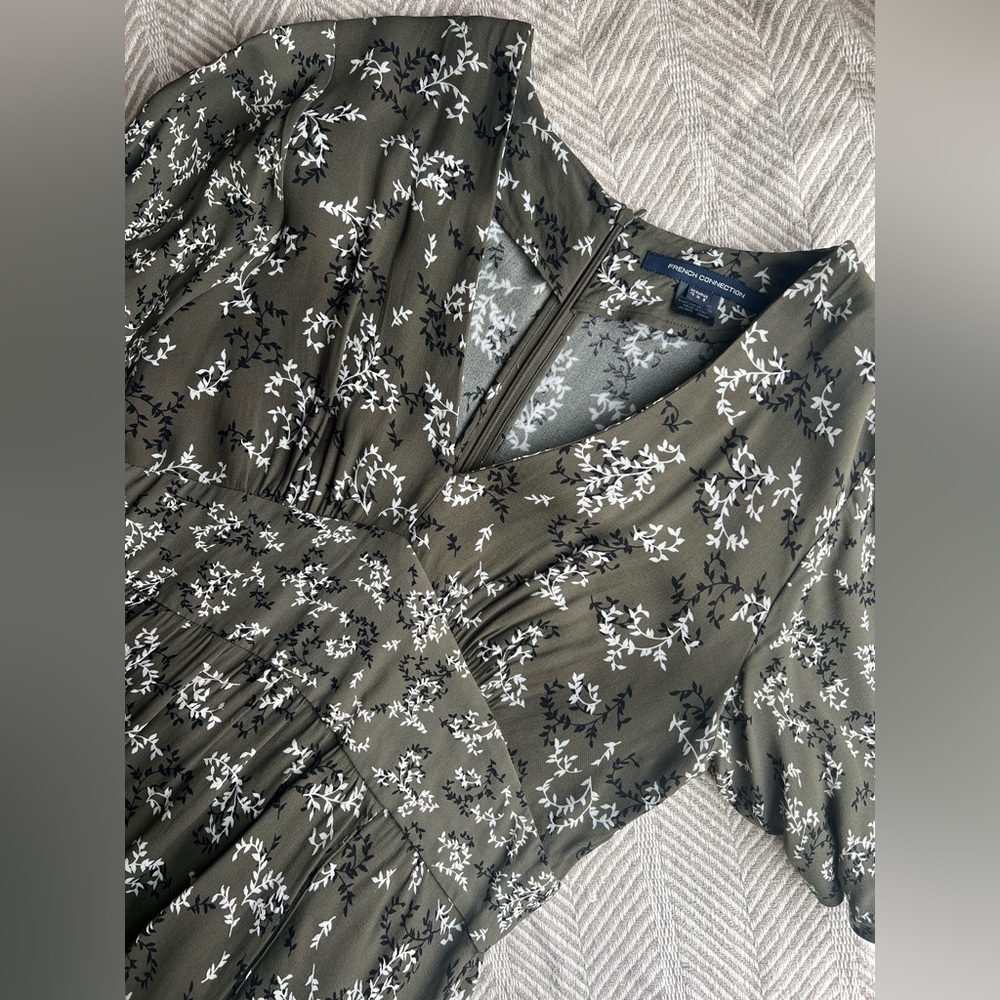 French Connection Olive Floral Maxi Dress